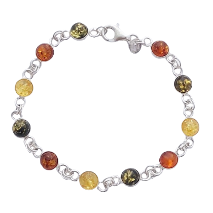 Jantarový náramek kulatý