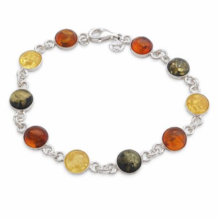 Stříbrný náramek s jantarem – Hřejivá krása přírody