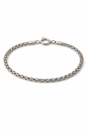 Stříbrný náramek s článkovým vzorem – čistá linie nadčasové elegance