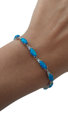 Opálový náramek s oválky