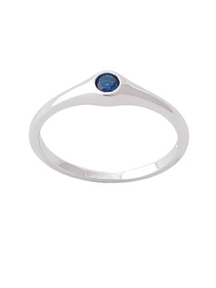 Stříbrný prsten se zirkonem modrý ve velikostech 54, 57