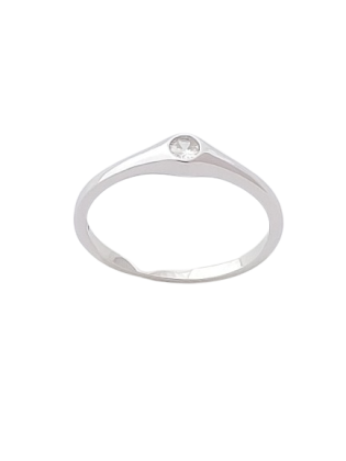 Stříbrný prsten se zirkonem čirý ve velikostech 57, 58, 60