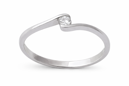 Stříbrný prsten se zirkonem – elegantní jiskra minimalismu ve velikostech 51, 54, 56