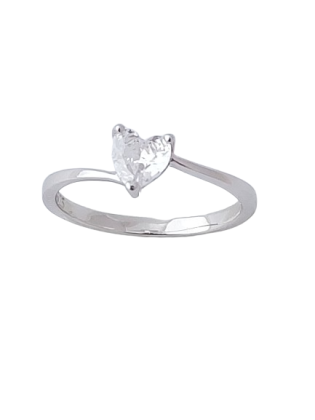 Stříbrný prsten srdíčko ve velikostech 51, 54, 59