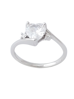 Stříbrný prsten srdíčko III. ve velikostech 60, 62