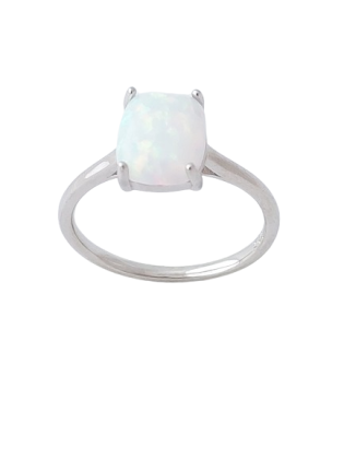 Opálový prsten s velkým opálem bílý ve velikostech 57, 62