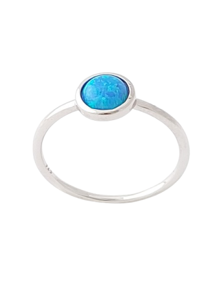 Opálový prsten s kulatým opálem modrý ve velikostech 57, 62, 66