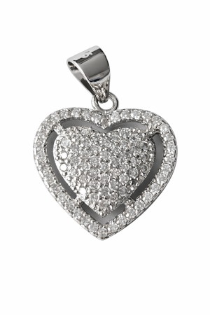 Stříbrný přívěsek srdce světla - symbol lásky, hloubky a výjimečného třpytu