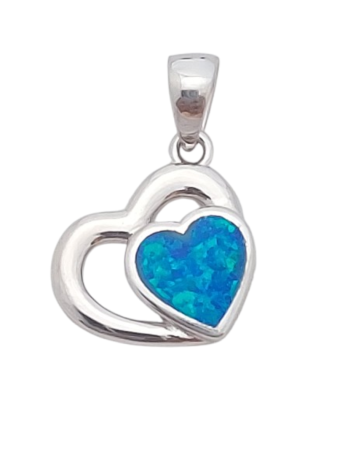 Opálový přívěsek srdíčko