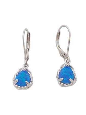 Opálové náušnice visací ve tvaru slzy