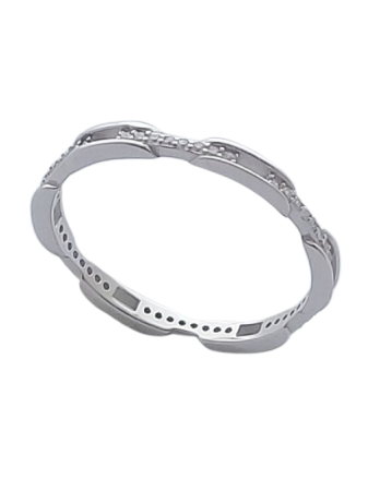 Stříbrný prsten s čirými zirkony X. ve velikostech 53, 56, 59