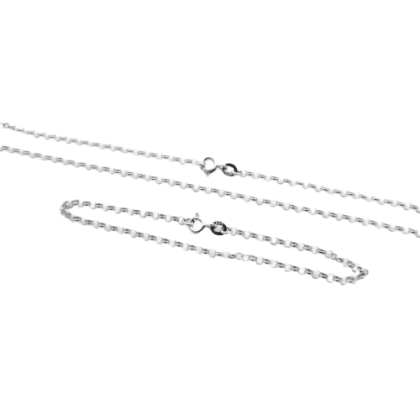 Stříbrný set náramek a řetízek rolo