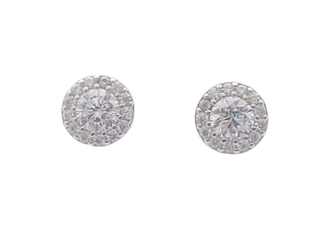 Stříbrné náušnice kulaté se zirkonem