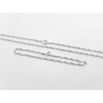 Stříbrný set náramek a řetízek šnek