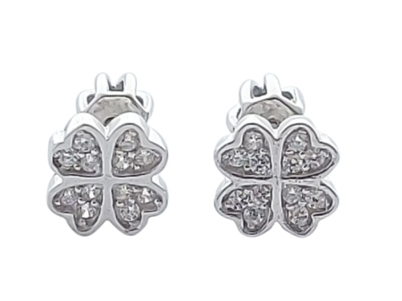 Stříbrné náušnice čtyřlístek