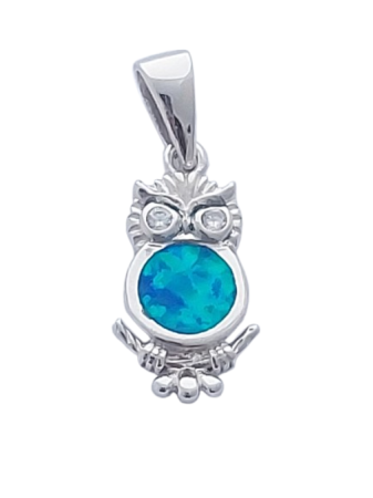 Opálový přívěsek sova