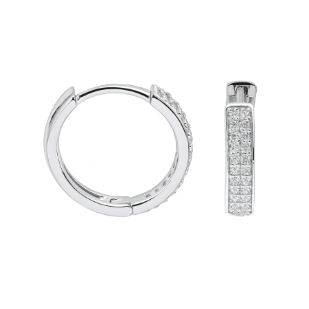 Stříbrné náušnice kruhy s čirými zirkony - jemný třpyt, který doplní každý váš styl