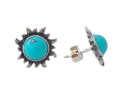 Tyrkysové náušnice sluníčka II.