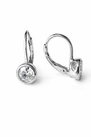 Stříbrné náušnice s čirým zirkonem - čistý třpyt, který nikdy nevyjde z módy
