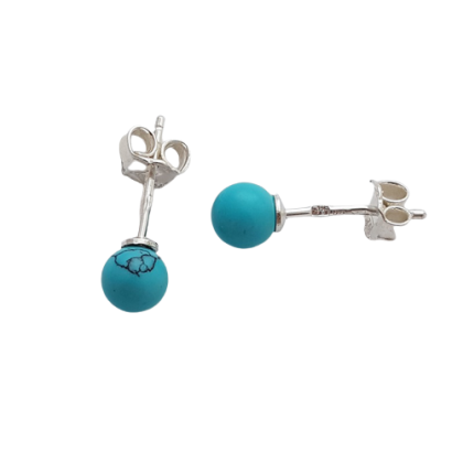 Tyrkysové náušnice drobné kuličky