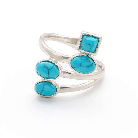 Stříbrný prsten s tyrkysem – lehkost v pohybu ve velikosti 62