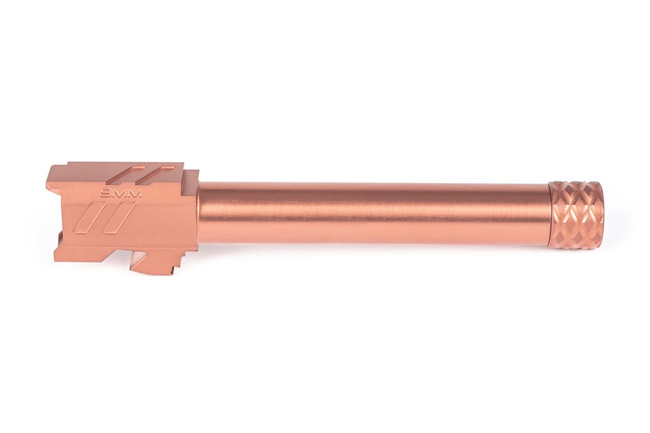 Hlaveň ZEV PRO Match pro Glock 17 Gen3/4, PVD Bronze, Závit