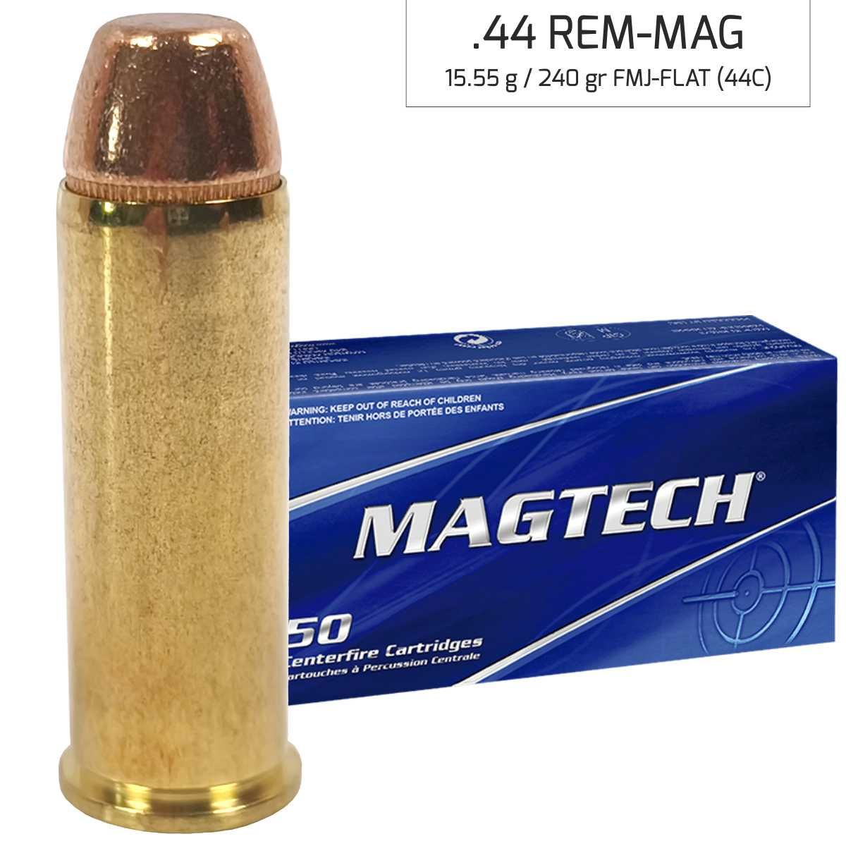 Náboje Magtech 44 REM MAG FMJ-FLAT 15,55 g, 240 gr (44C)
