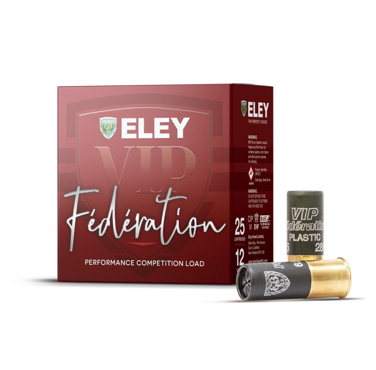 Náboj Eley Hawk 12/70 VIP Federation, 2,5mm, 28g