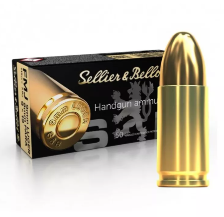 Náboje SB 9 mm Luger / 9x19 FMJ 7,5g, 115gr
