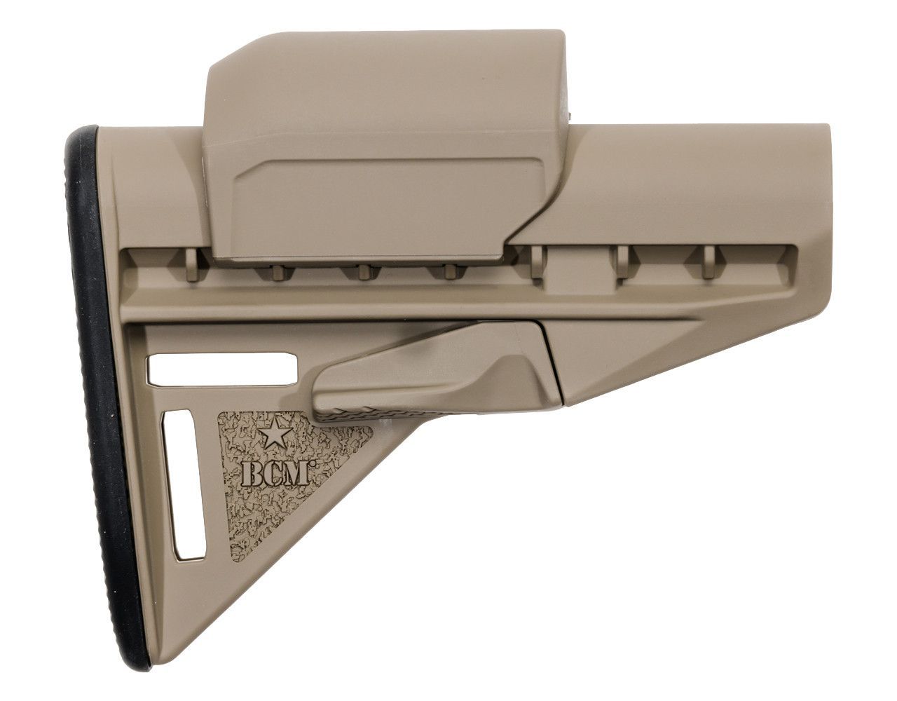Pažba BCM Mod 3 s lícnicemi, AR-15 Mil-Spec, FDE