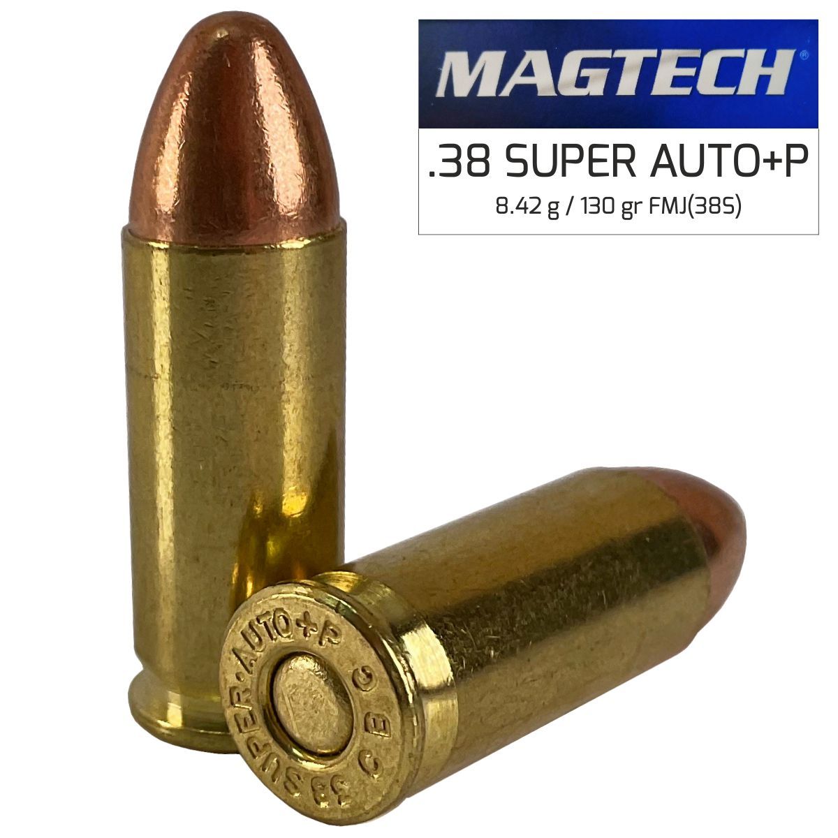 Náboj Magtech 38 Super Auto+P FMJ (38S) 8,42g 130gr