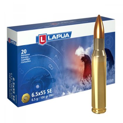 Náboj Lapua 6,5x55 SE, S341, FMJ, 6,50g, 100gr