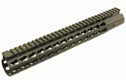 Super tenké predpažbí UTG PRO - Keymod, pro AR-15, 15 palcu, OD Green