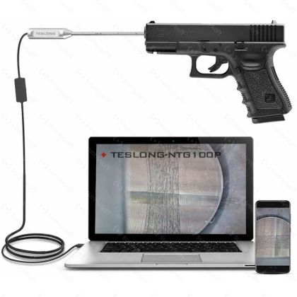 Borescope - USB kamera (endoskop) Teslong pro kontrolu hlavně pistole od kalibru .22, délky do 10