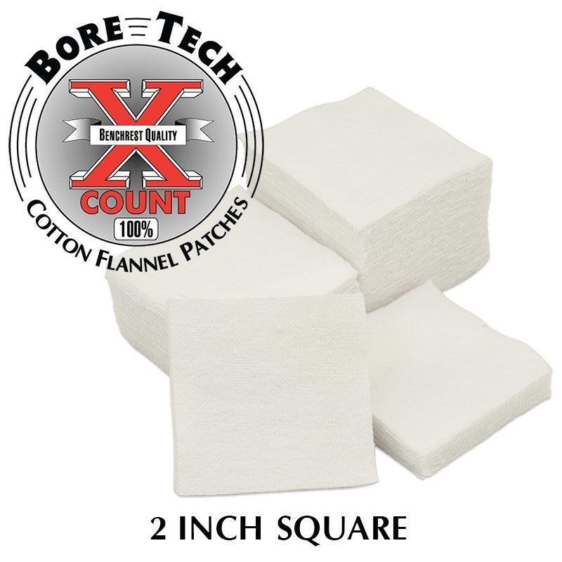 BoreTech Bavlněné čtvercové vytěráky X-Count .308 - .45 (500 ks)