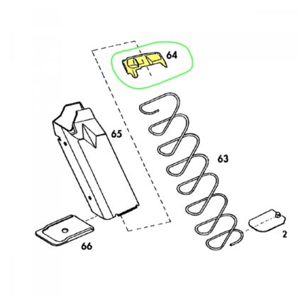 Plastový podavac náboje zásobníku Pardini PC9, GT9, cerný