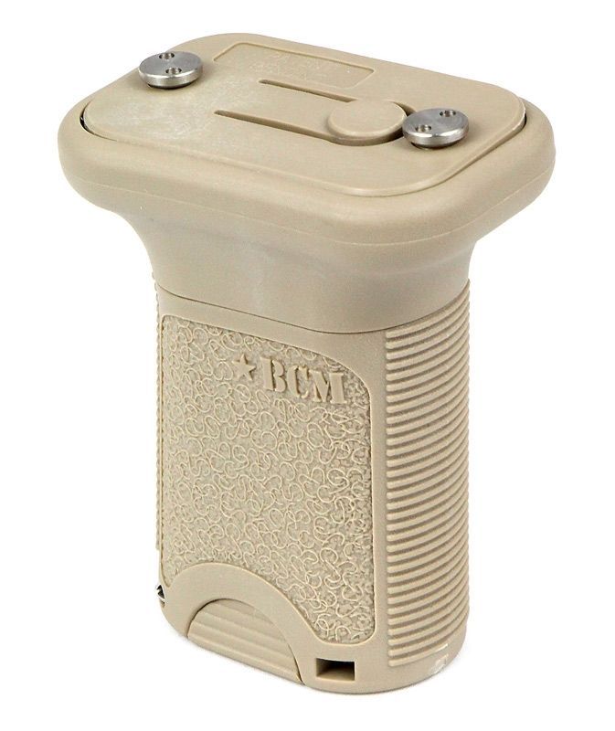 Přední rukojeť BCM GUNFIGHTER Vertical Grip - KeyMod - s úložným prostorem - FDE