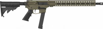 Samonabíjecí puška CMMG Resolute 100 Rifle MkGs - 9 x 19, RDB, na zásobníky Glock, olivová