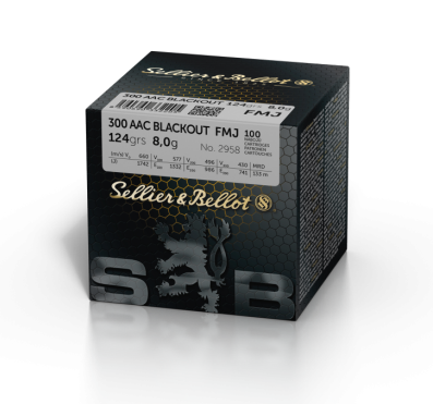 Náboje SB 300AAC BLACKOUT FMJ 8,0g, 124gr