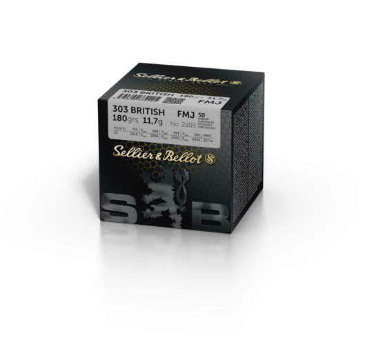 Náboje SB 303 BRITISH FMJ 11,70g, 180gr 