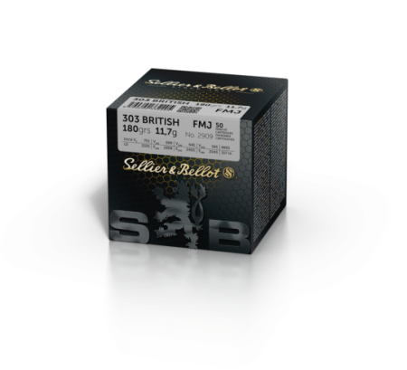 Náboje SB 303 BRITISH FMJ 11,70g, 180gr 