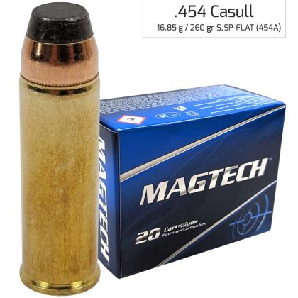 Náboje Magtech 454 Casull SJSP FLAT 16,85 g, 260 gr (454A)