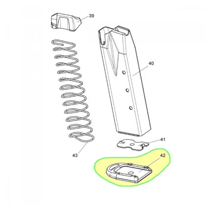 Dno zásobníku 10 náboju - Walther P990/P99 old
