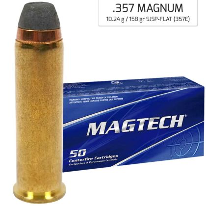 Náboje Magtech 357 Magnum SJSP FLAT w/o nickel 10,24 g, 158 gr (357E)