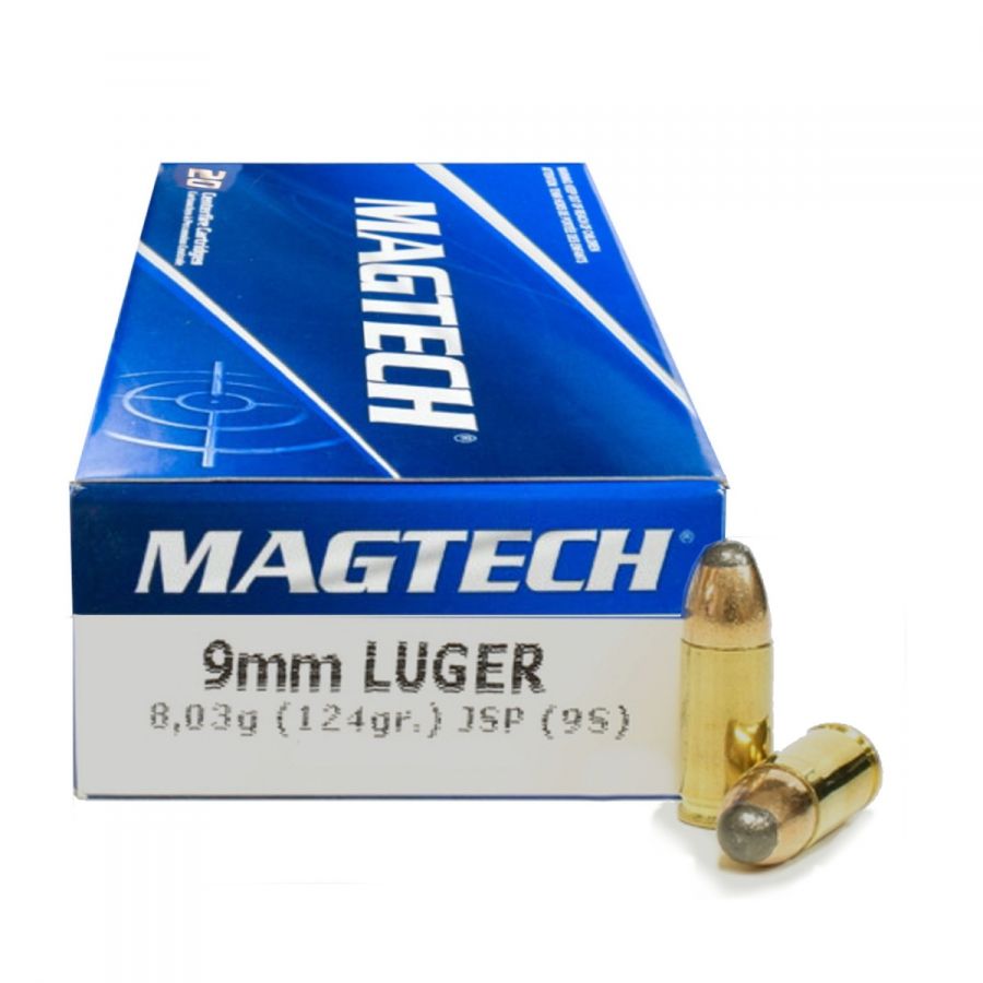 Náboje Magtech 9 mm Luger JSP 8,03 g, 124 gr (9S)