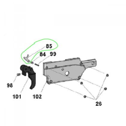 Prerušovac - Disconnector pro Heckler&Koch MP5 (Walther)