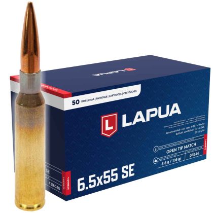 Náboj Lapua 6,5x55 SE Scenar-L, OTM, 8,80 g, 136 gr