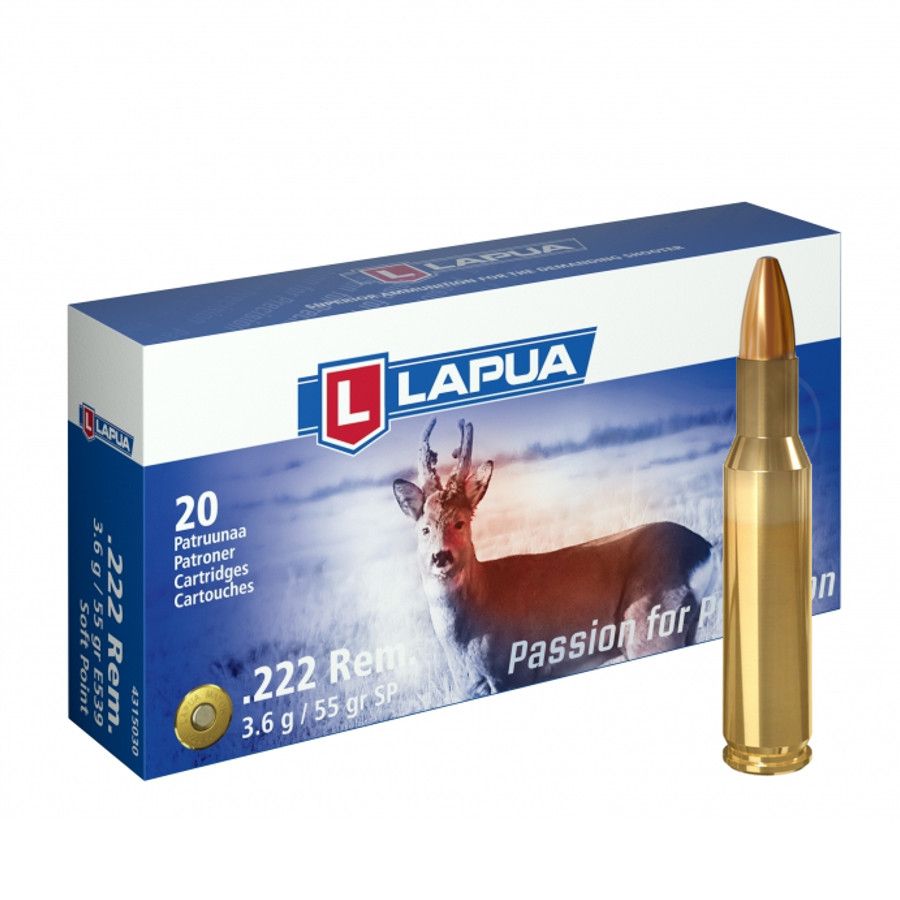 Náboj LAPUA .222 Rem, SP, E539, 3,6g 55gr