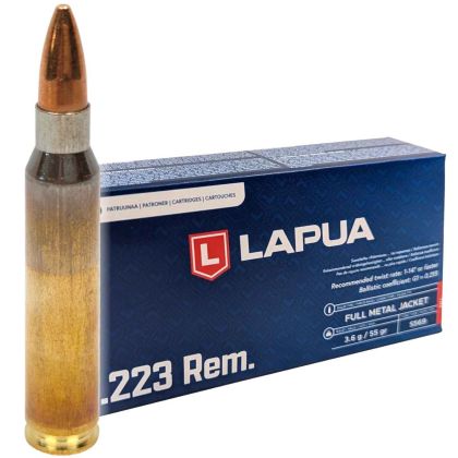 Náboj Lapua .223 Rem FMJ, 3,6 g 55 gr