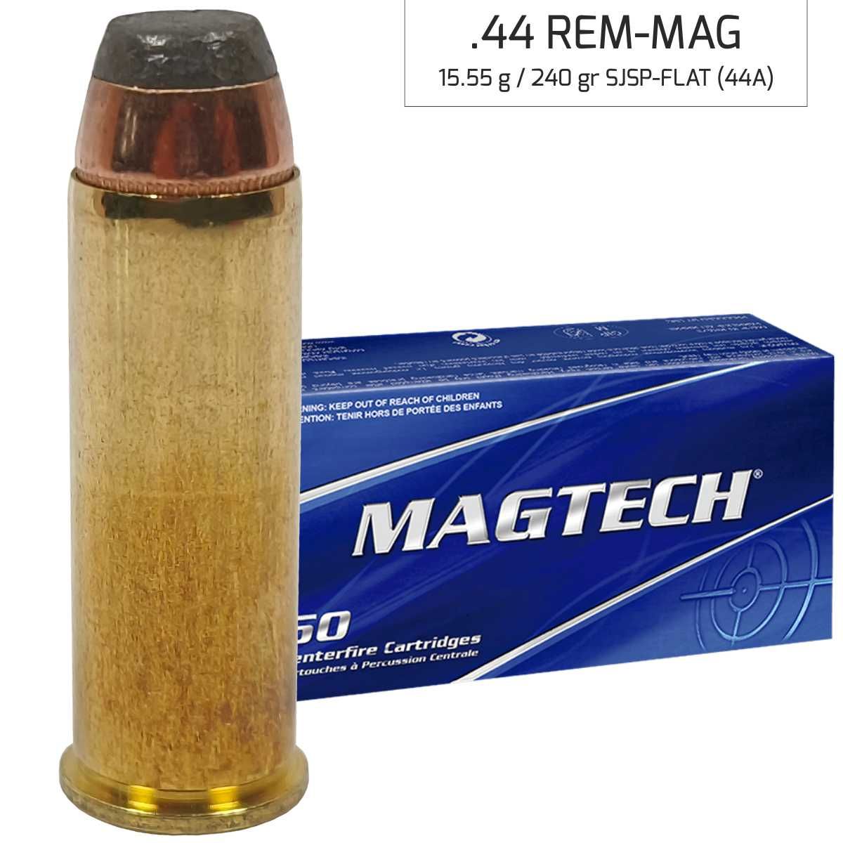 Náboje Magtech 44 REM MAG SJSP-FLAT 15,55 g, 240 gr (44A)
